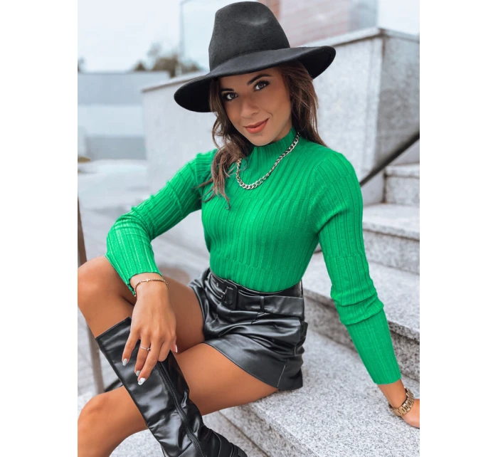 Dámský svetr s rolákem OASIS green FashionStreet MY2248