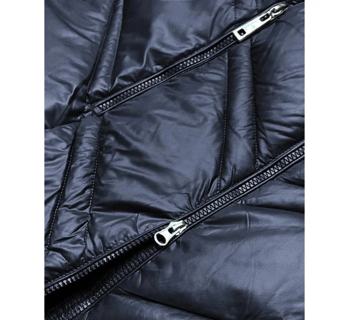 PRZEJŚCIOWA KURTKA DAMSKA Z KAPTUREM GRANATOWA model 21245692 - Glakate