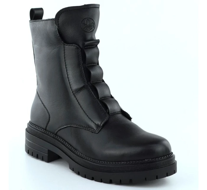 Dámské černé kožené boty model 21905958 - Rieker Dámské černé kožené boty model 21905958 - Rieker