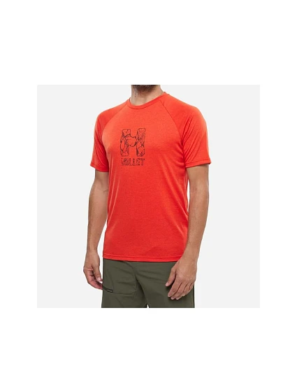 Koszulka męska model 22244454 Natural Ts Ss M czerwona pánské - Millet