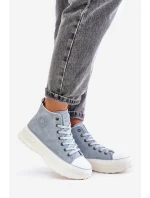 Zateplené dámské tenisky na platformě Big Star OO274072 Modré Zateplené dámské tenisky na platformě Big Star OO274072 Modré