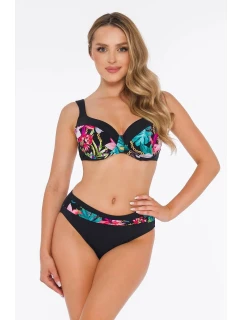 Dámské dvoudílné plavky Barcelona 1 S896BE1 černé s listy - Self