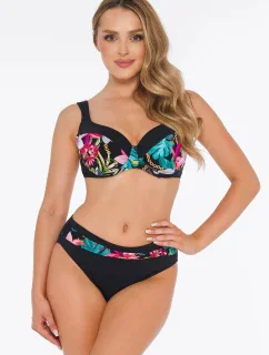 Dámské dvoudílné plavky Barcelona 1 S896BE1 černé s listy - Self