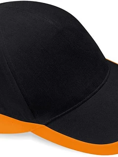 Beechfield B 171 5 panelová týmová závodní kšiltovka 53.0171 black/orange
