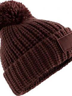 Beechfield B 329 Pletená čepice s bambulí "Toasty Patch" 53.0329 walnut