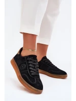 Semišové Dámské Tenisky Big Star RR274851 HI-POLY SYSTEM Černé Semišové Dámské Tenisky Big Star RR274851 HI-POLY SYSTEM Černé