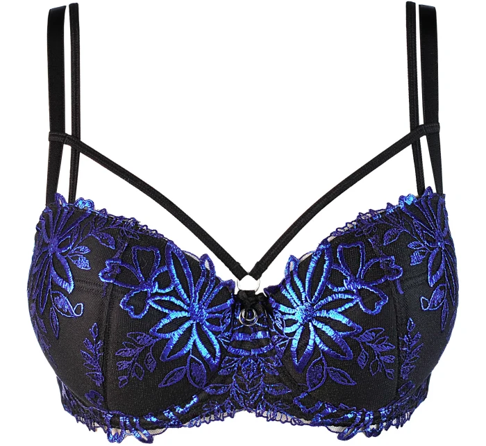 Podprsenka V-10231 černo-modrá - Axami