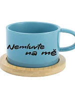 NEMLUVTE NA MĚ - modrý hrníček makronka 200 ml