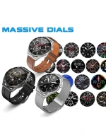 Rubicon RNCE88-1 Smartwatch Black- Černý silikonový řemínek + černý kožený řemínek