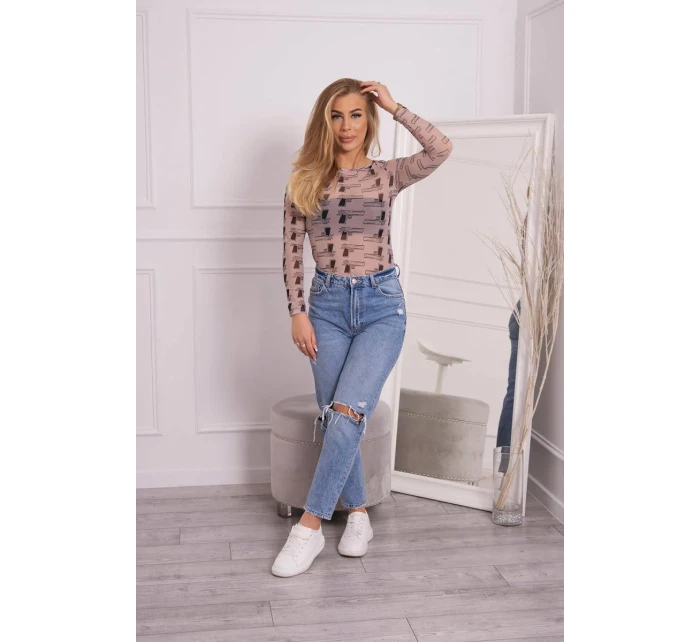 Halenkové body v bronzové béžové barvě