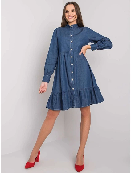 Šaty RO SK tmavě modrá model 16720002 - FPrice Šaty RO SK tmavě modrá model 16720002 - FPrice