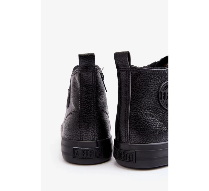 Zateplené pánské tenisky se zipem Black Big Star Zateplené pánské tenisky se zipem Black Big Star