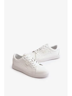 Pánské Tenisky Z Eko Kůže Big Star Hi-Poly System Bílé