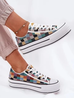 Dámské vzorované trampky na platformě Lee Cooper – multikolor
