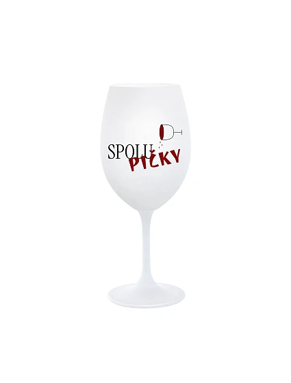 SPOLUPIČKY - bílá sklenice na víno 350 ml SPOLUPIČKY - bílá sklenice na víno 350 ml