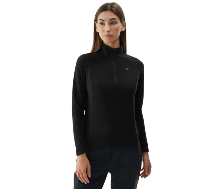 Dámská fleecová mikina W 4FAW23UFLEF031 20S černá - 4F