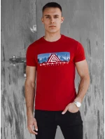 Pánské červené tričko Dstreet RX5553 Pánské červené tričko Dstreet RX5553