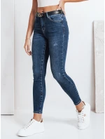 Dámské úzké džíny námořnická modř FashionStreet UY2817