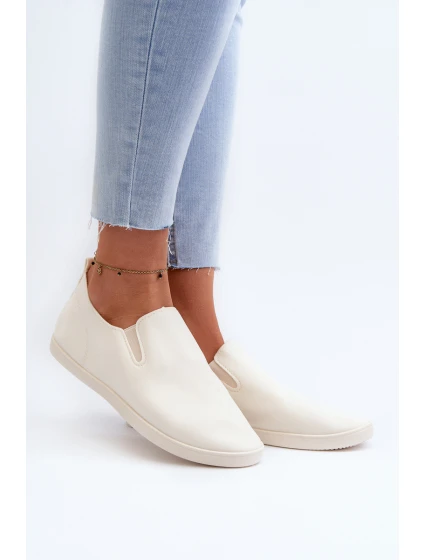 Dámské tenisky Trampky Slip-On Beige Lovinia