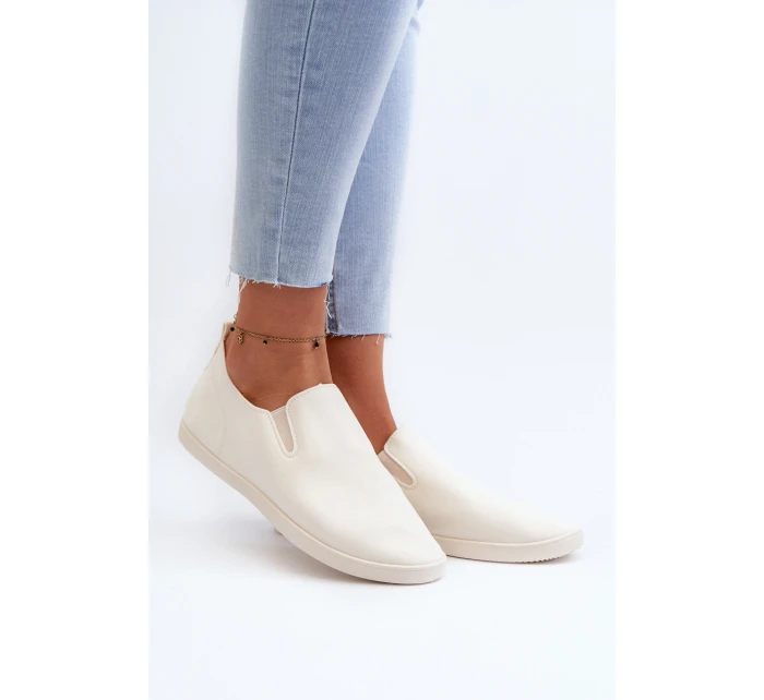 Dámské tenisky Trampky Slip-On Beige Lovinia