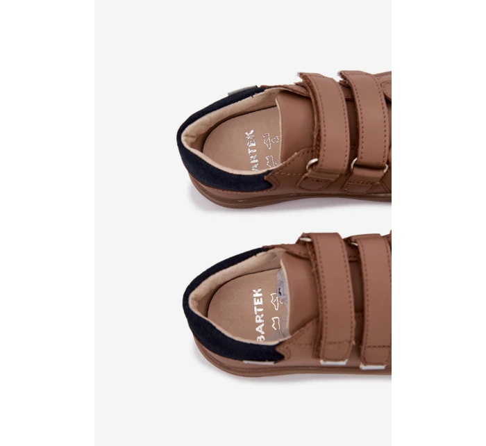 Kožené dětské polobotky Barefoot s Medvídkem model 21958971 Béžové - Bartek S.A.