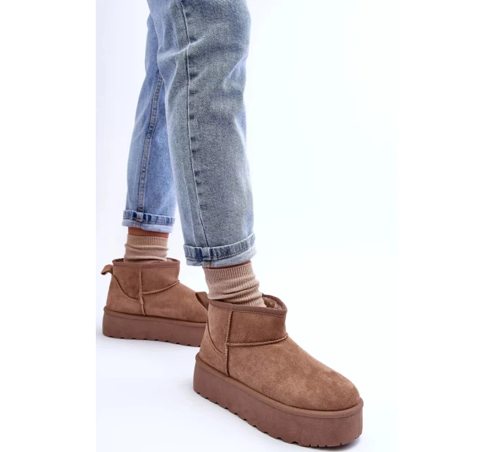 Kůže Sněhové Boty Na Platformě Tmavě Hnědé Corcoran Kůže Sněhové Boty Na Platformě Tmavě Hnědé Corcoran