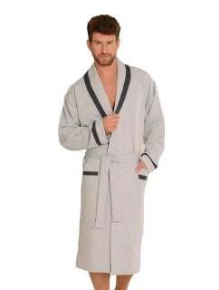 Pánský župan Bruno 564 Světle šedá - De Lafanse