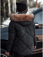 Dámská zimní bunda LESISI prošívaná s kapucí černá FashionStreet TY4716