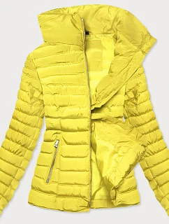 Žlutá prošívaná dámská bunda pro přechodné období model 21894233 - J.STYLE