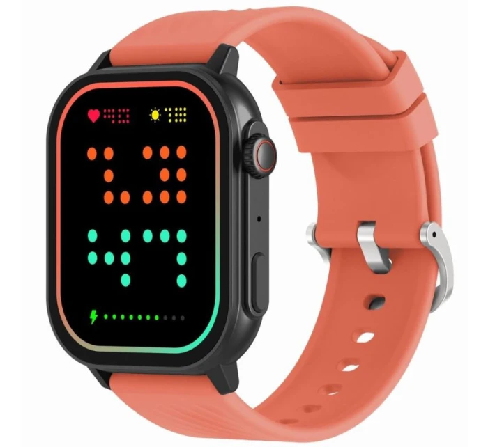 Chytré hodinky Gravity model 21805515 Červený silikonový řemínek + černý náramek Chytré hodinky Gravity model 21805515 Červený silikonový řemínek + černý náramek