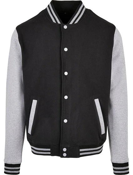 Build your Brand BB 004 College bunda 56.B004 black/heather grey Build your Brand BB 004 College bunda 56.B004 black/heather grey