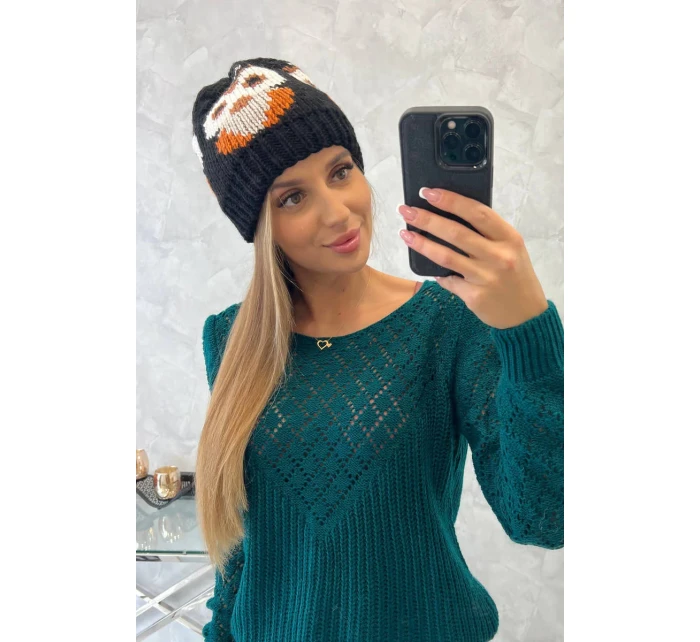 Dámská čepice Ofelia model 18751899 černá - K-Fashion Dámská čepice Ofelia model 18751899 černá - K-Fashion