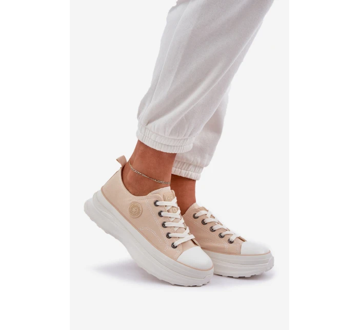 Dámské Tenisky Na Masivní Podešvi Big Star model 21683870 Béžové - Big Star Shoes Dámské Tenisky Na Masivní Podešvi Big Star model 21683870 Béžové - Big Star Shoes