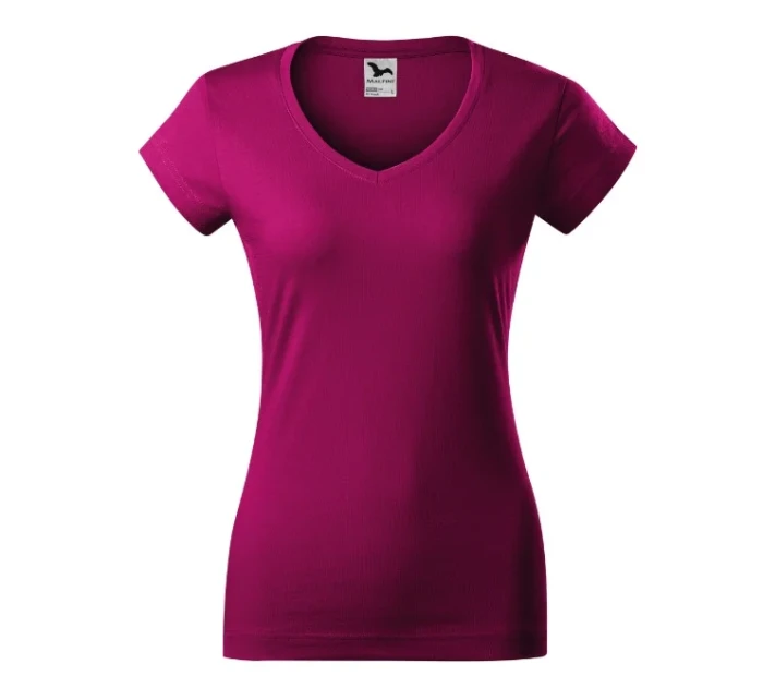 Fit V-neck tričko dámské fuchsia red Fit V-neck tričko dámské fuchsia red