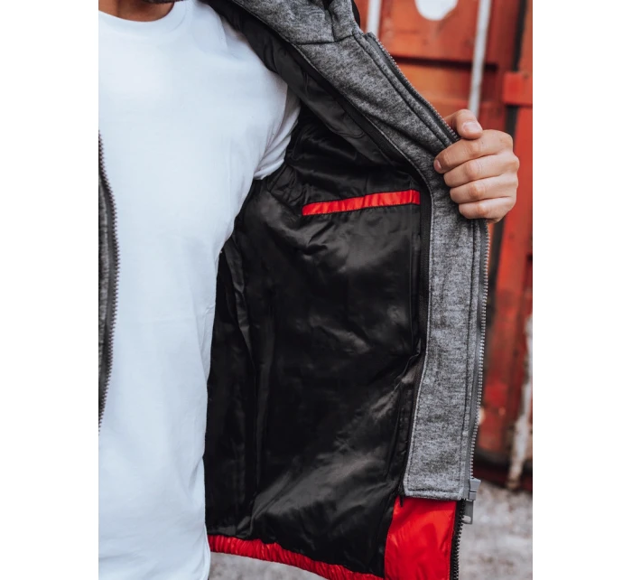 Pánská prošívaná zimní bunda červená FashionStreet TX3828