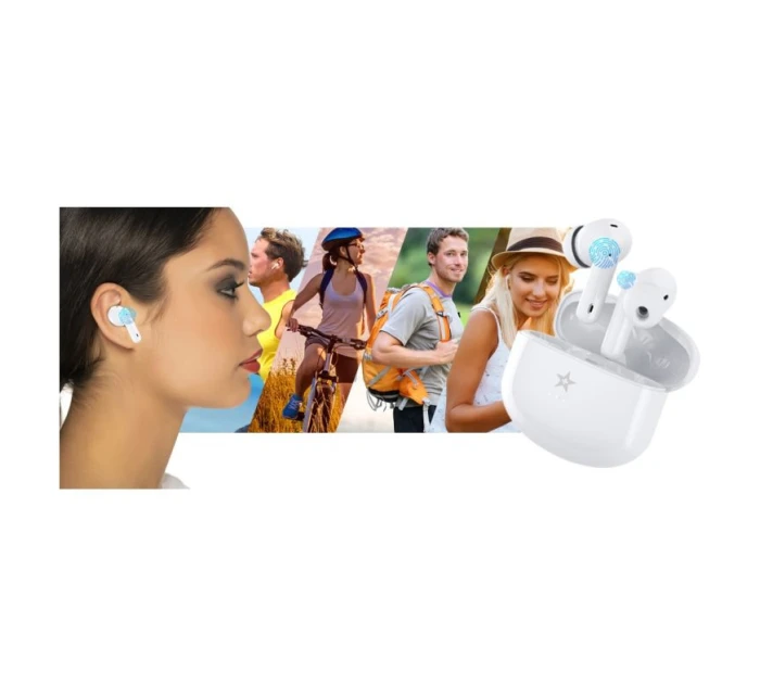 Bezdrátová sluchátka GIEWONT RealSound PRO ANC ENC GWS800-2 White