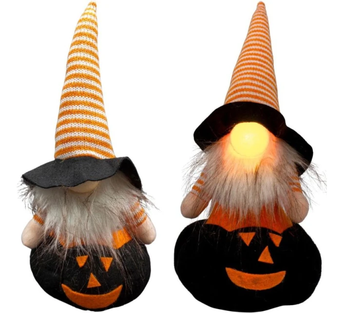 DEKORATIVNÍ FIGURKA NA DÝNI 35CM LED HALLOWEEN ČERNÁ