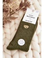 Dámské silné ponožky s model 21643650 tmavě zelené - Aura.via