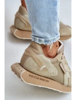 Dámské Kožené Tenisky Big Star OO274564 Hi-Poly System Béžové Dámské Kožené Tenisky Big Star OO274564 Hi-Poly System Béžové