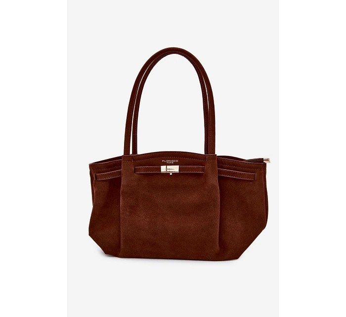 Shopper kabelka z eko semiše Camel Elleea