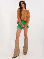 Sweter AT SW model 20459091 jasny brązowy - FPrice Sweter AT SW model 20459091 jasny brązowy - FPrice