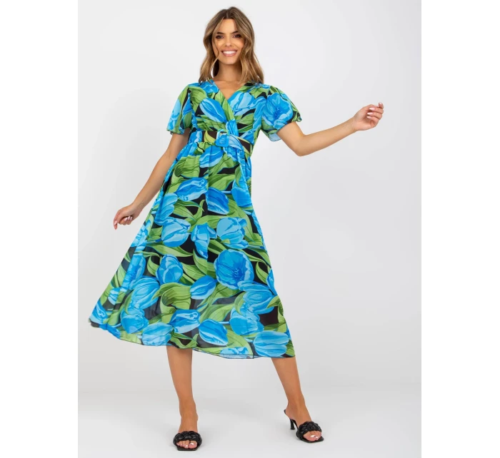 Šaty DHJ SK 15967.54P černá a modrá