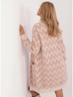 Dámský svetr kardigan AT SW 2340 A.00 Pudr růžová - FPrice