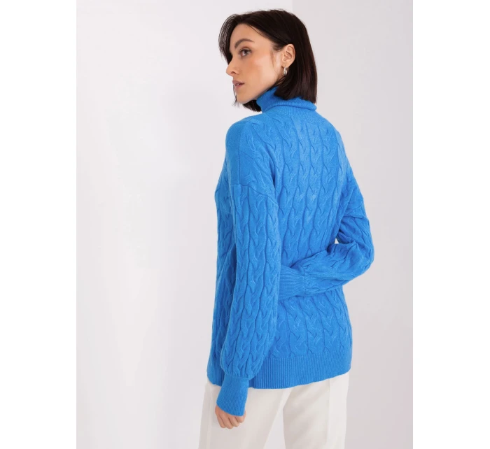 Sweter AT SW model 19040746 niebieski - FPrice Sweter AT SW model 19040746 niebieski - FPrice