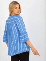 Dámská halenka D73771M11062C modrá - FPrice Dámská halenka D73771M11062C modrá - FPrice