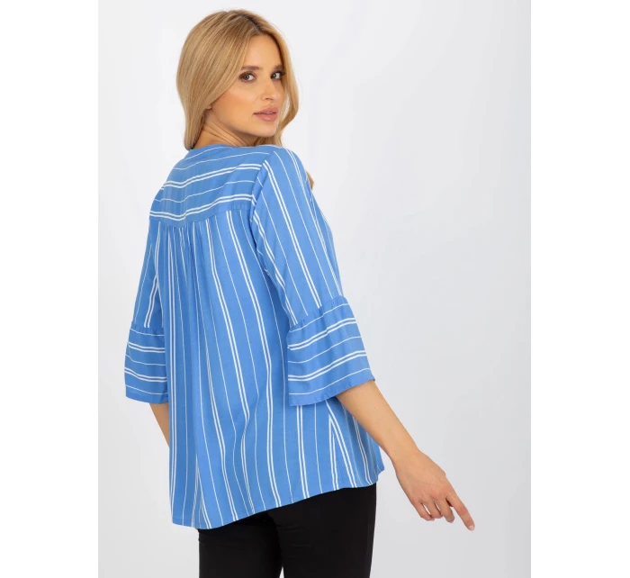 Dámská halenka D73771M11062C modrá - FPrice Dámská halenka D73771M11062C modrá - FPrice