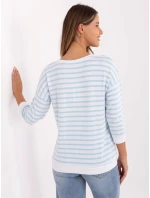 Bluzka RV BZ model 21319920 biało niebieski - FPrice Bluzka RV BZ model 21319920 biało niebieski - FPrice