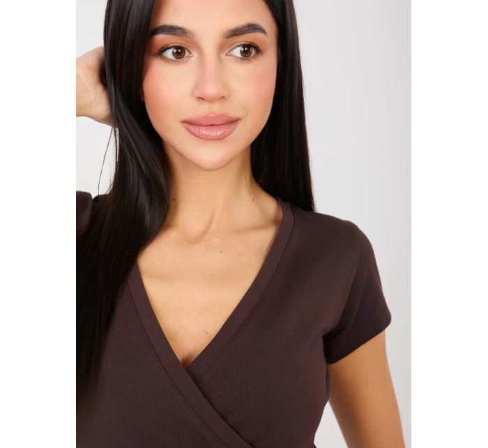 T shirt RV TS model 21893133 ciemny brązowy - FPrice