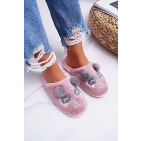 Dámské pantofle s Kožešinou Panda Tmavě Růžové Fimeo Dámské pantofle s Kožešinou Panda Tmavě Růžové Fimeo