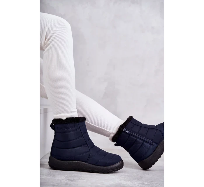 Dámské tmavě modré teplé sněhule Mezyss Dámské tmavě modré teplé sněhule Mezyss